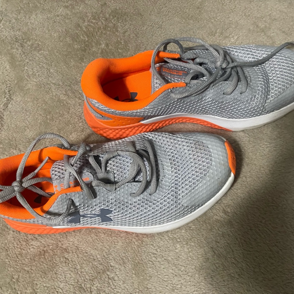 Under Armour Athletic Shoes in Gray and Orange